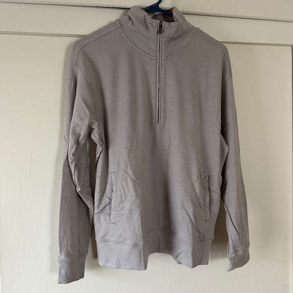 Gray Unbound Merino Transit Quarter Zip - Womens S - Picture 1 of 7
